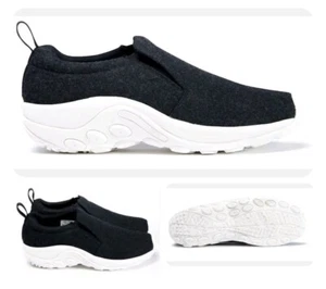Merrell Jungle Moc Mens 9 Wool Slip On J003057 Black White Warm Loafer NEW NIB - Picture 1 of 3