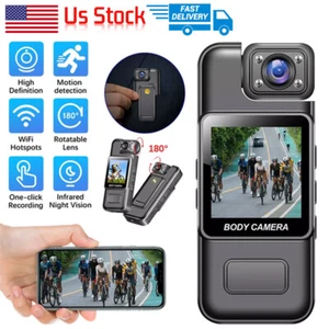 Cámara Videocámara WiFi HD 4K 1080P Cuerpo Policía Cámara con Audio Video DVR IR Cámara Nocturna - Imagen 1 de 15