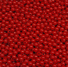 Perles rondes opaques rouges 6 mm 500 pièces USA pour artisanat pêche leurres bijoux