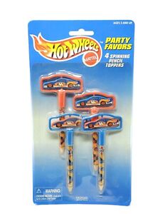 Vintage 1997 Mattel Hot Wheels Party Favor Spinning Pencil Toppers Toys Sealed