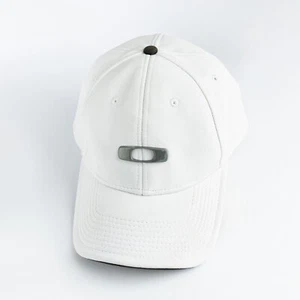 Vintage Oakley A-FLEX Tech Cap L/XL White Stretch Fit Hat Y2K Streetwear Rare - Picture 1 of 7