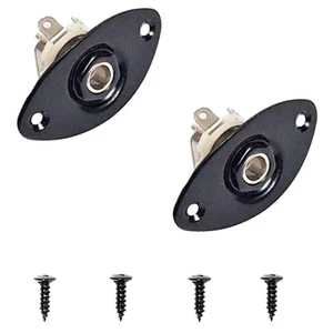 1/4 Pulgadas Ovalado Abollado Guitarra Eléctrica Hembra Salida Placa Base Ja7932 - Imagen 1 de 6