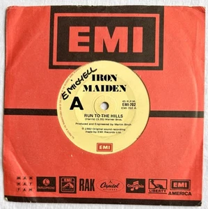 IRON MAIDEN -Run To The Hills- Rare Original Australian 7" +Sleeve (Vinyl) - Imagen 1 de 4