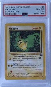PIKACHU BLACK STAR PROMO #27 - PSA 10 GEM MINT - VINTAGE WOTC 2000 POKEMON CARD - Picture 1 of 2