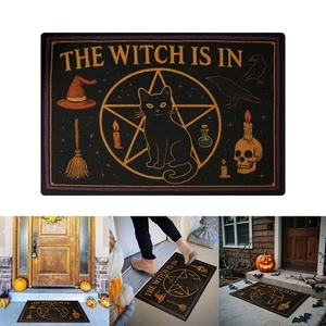 Halloween Schwarz Katze Teppich Urlaub Teppich für Wohnzimmer Tür Eingang Saisonal - Bild 1 von 17