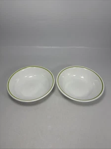 Set Of 2 Corelle Spring Meadow Wildflower 5 3/8” Bowls Green Band - Picture 1 of 6