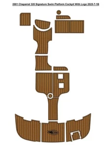 2001 Chaparral 320 Signature Swim Platform Cockpit Boat EVA Foam Teak Floor FS - Picture 1 of 17