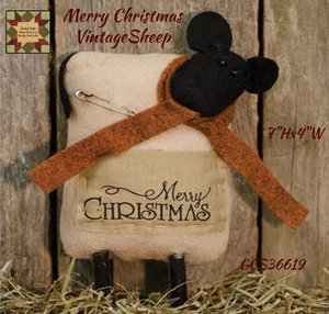 Merry Christmas Vintage Sheep - Picture 1 of 1