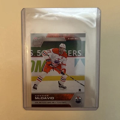 2020 -21 Topps Now Stickers Connor McDavid # 58 - Image 1 of 2