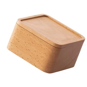 1Pc Wooden Storage Box Jewelry Storage Case Watch Box Bracelet (Khaki) - Picture 1 of 12