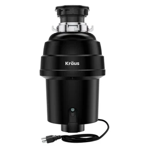 Kraus KWD100-100 WasteGuard 1 HP Continuous Feed Garbage Disposal - Black - Picture 1 of 12