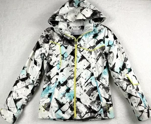 Spyder Thinsulate XTL 10K Spylon Geo Print Hooded Snowboard Ski Jacket Womens 8 - Picture 1 of 14