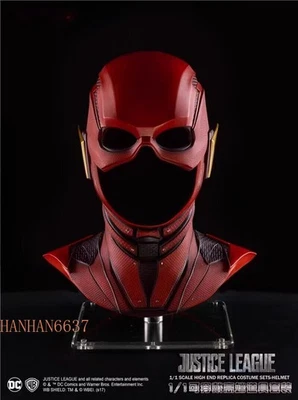 DC Justice League The Flash Wearable Mask 1:1 Helmet Halloween Cosplay Prop Gift - Image 1 of 4