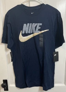T-shirt uomo Nike blu navy taglia M nuova con etichetta AR4993-451 maglietta classica logo swoosh - Foto 1 di 3