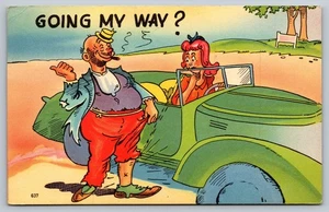 Vintage Comic Postcard Going My Way? Tichnor Bros 1954 USA - Picture 1 of 2