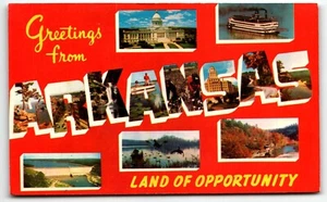 Postcard Arkansas Large Letter Multiview AR UNP - Picture 1 of 2