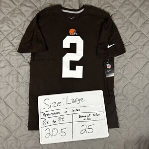 Nike Cleveland Browns Shirt Mens Large Brown NFL Johnny Manziel Football Ohio