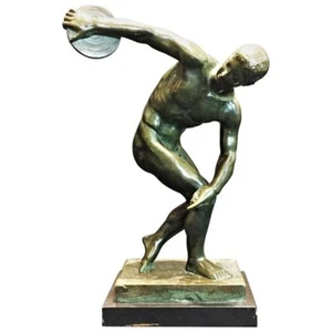 Discobolus, Art Deco Patinated Bronze Sculpture, Circa 1925 - Picture 1 of 6
