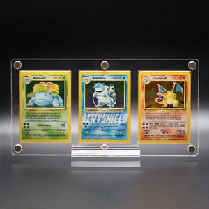 AcryShield Acrylic Triple Card Display Case Protector - Picture 1 of 3