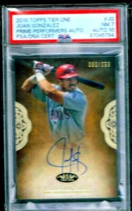 2019 Topps Chrome Prime Performer's Auto JG Juan Gonzalez PSA 7 AUTO 10 5324 - Picture 1 of 1
