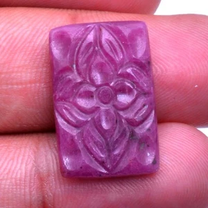 21.60 Cts Natural Ruby Untreated Rare Moghul Carved Exclusive Loose Gemstone - Picture 1 of 5
