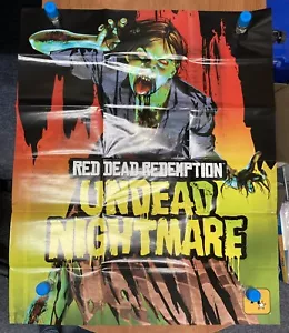 Red Dead Redemption Undead Nightmare Poster/Map Xbox - Picture 1 of 2