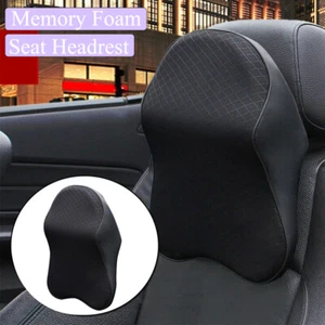 Car Seat Headrest Pad Memory Foam Pillow Head Neck Rest Washable Support Cushion - Picture 1 of 10