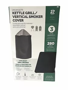 Universal Fit Kettle Grill Vertical Smoker BBQ Cooker Cover 27 Inch Black NIB - Picture 1 of 7