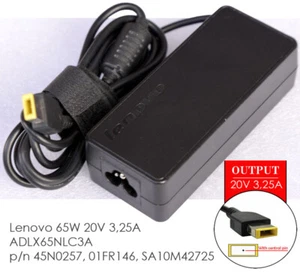 Lenovo 65W Power Supply 20V 3.25A For S431 S440 S531 S540 Ultrabook M738 - Picture 1 of 5
