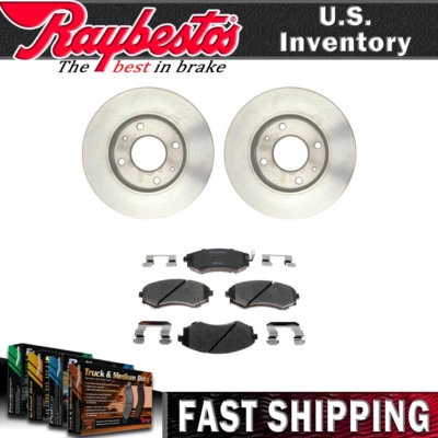 Rotores de freno delanteros y pastillas de freno de cerámica con herrajes para Hyundai Sonata 2001 Foto 1 de 4