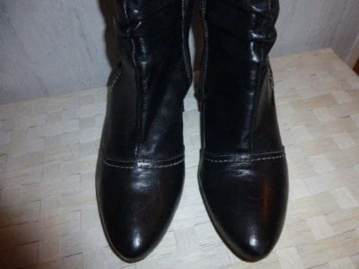 Sixth sense schwarze Stiefeletten Gr. 39 , Echtleder - Bild 1 von 4