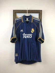 Real Madrid Away football shirt 1998 Soccer Jersey Adidas Camiseta Teka Size XL - Picture 1 of 15