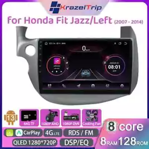 8 Core Car Stereo for Honda Fit Jazz 2007 2008 2009 2010 2011 2012 2013 2014 DSP - Picture 1 of 25