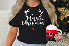 Merry Christmas t-shirt, Christmas Sweatshirt, Christmas Xmas Jumper, Reindeer 1