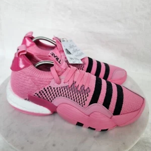 $140 Adidas Sz 10.5 Trae Young 2.0 Basketball Shoes Mid Pink Black Trap House - Picture 1 of 9