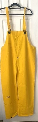 Mens CLC Yellow Rain Pants Overalls New in Package Medium - Image 1 of 4