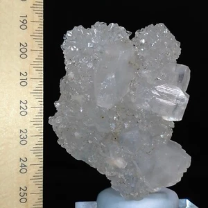 Apophyllite stalactite clear glassy druzy crystal cluster mineral specimen 649ct - Foto 1 di 11