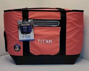 New Titan Arctic Zone 30 Can/20 Quart Insulated Tote Cooler Bag Coral Reef Pink - Picture 1 of 13