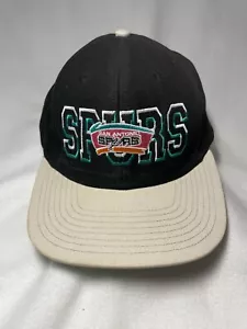 Cappello basket vintage SA Spurs SnapBack Cap NBA anni 90 80 raro tesa verde adesivo su - Foto 1 di 5