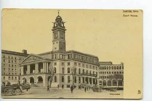 Canton OH Court House Horse Wagon Tuck Postcard - Picture 1 of 1