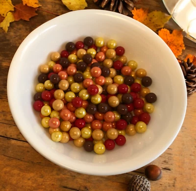 OAK LEAF CONFECTIONS Sixlets Candy - Autumn Mix - Fall Colors 2 lb Bag