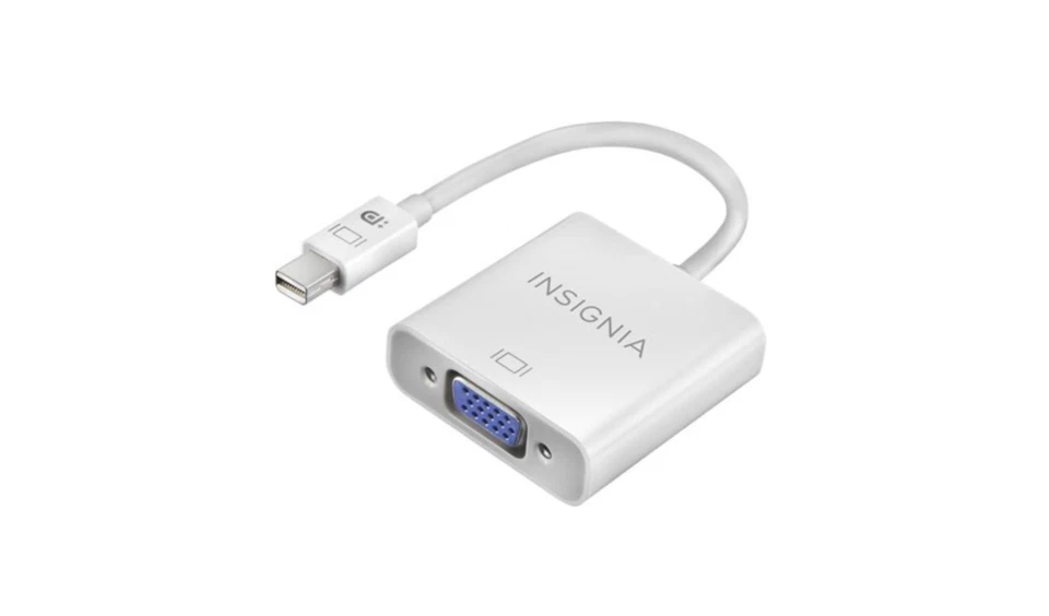 Insignia Mini DisplayPort-to-VGA Adapter - White Model: NS-PD94593 - Image 1 of 4