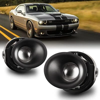 Pair For Dodge Challenger 2015-2022 Clear Lens Fog Light Lamp&Wiring &Switch Kit - Image 1 of 4
