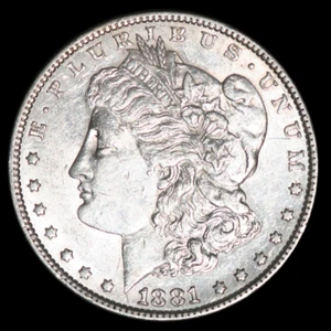 USA 1881-P Morgan Dollar (AU 50-ANACS Details Scratch) - Picture 1 of 3