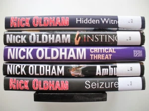 NICK OLDHAM 5 HCDJ Book Lot STEVE FLYNN / HENRY CHRISTIE Crime Mystery THRILLERS - Picture 1 of 12