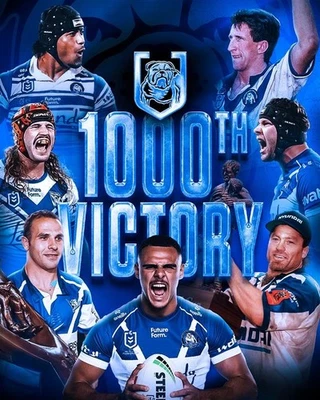 Canterbury bulldogs 1000 wins nrl rugby champion team poster,free post,bargain,2