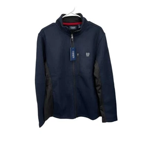 NWT Chaps Performance Jacket Full Zip Long Sleeve American Navy Blue Size Medium - Picture 1 of 10