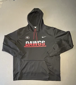 Felpa con cappuccio Georgia Bulldogs Me's XXL nera rossa Nike Therma Fit felpa UGA - Foto 1 di 7