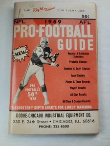 Vintage 1969 Pro-football Guide - Picture 1 of 7