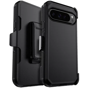 For Google Pixel 10/10 Pro/10 Pro XL Black Shockproof Case Hard Cover Belt Clip - Picture 1 of 32
